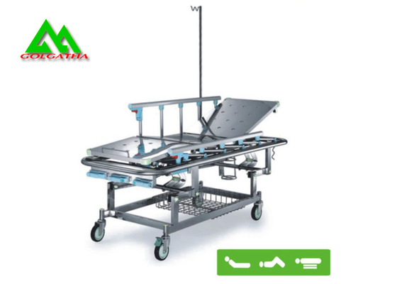 China Bahren-Bett-Krankenstations-Ausrüstung mit Rädern, geduldige Transport-Bahren fournisseur